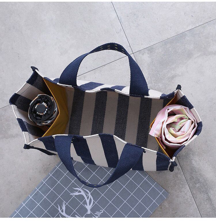 Large-Capacity Hand-Carried Take-Away Lunch Thickened Waterproof Canvas Shopping Bag Portable Portable Travel Bag