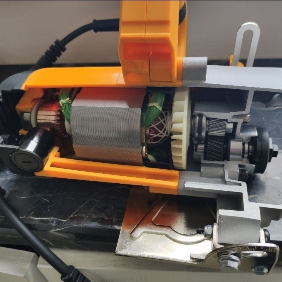 美国雷亚aq11001大功率石材切割机1600w瓷砖多功能云石机开槽机