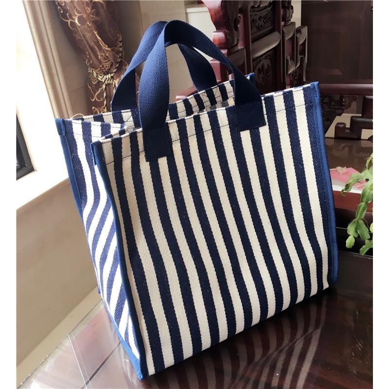 Large-Capacity Hand-Carried Take-Away Lunch Thickened Waterproof Canvas Shopping Bag Portable Portable Travel Bag