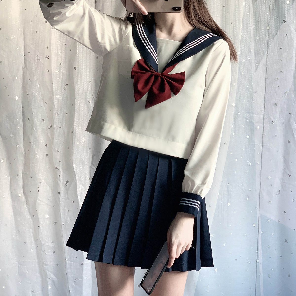 jk制服裙基础款正版白色二本三本学生校服学院风班服日系水手服jk