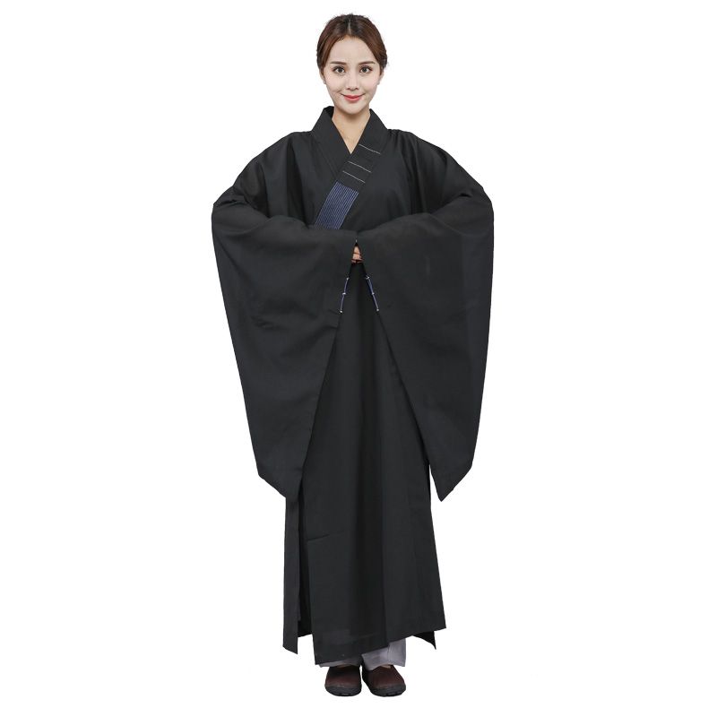 僧衣海青居士服台湾麻纱海清袈裟法衣大褂僧衣服男女款禅修服 1