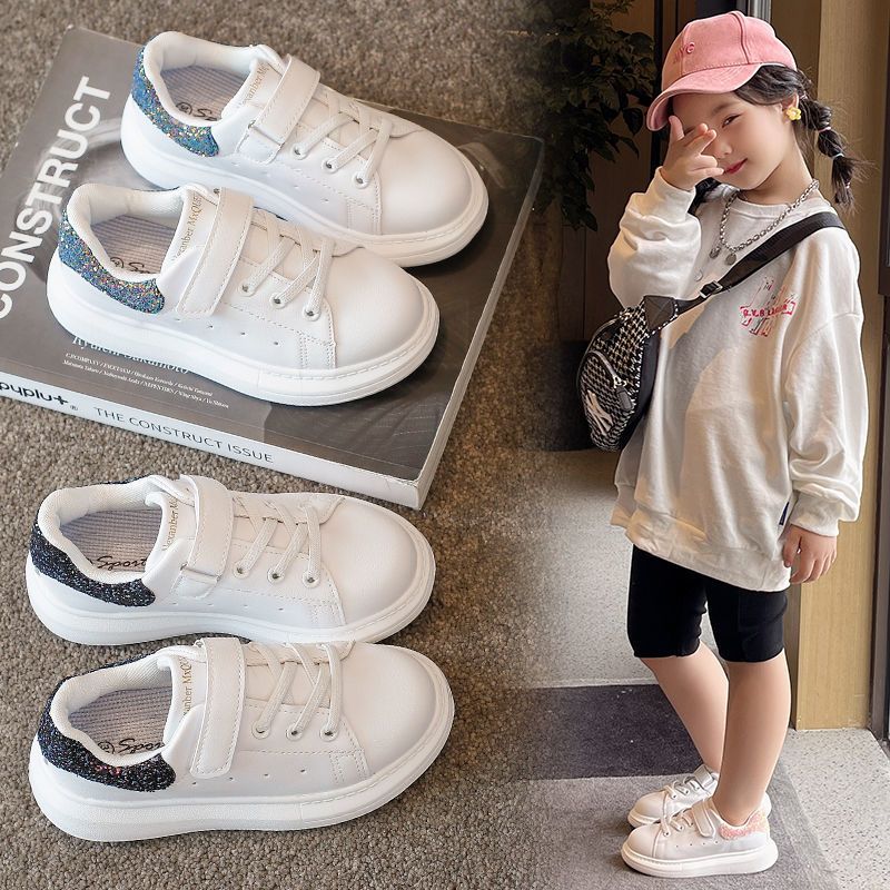 Girls board shoes children's McQueen 2022 spring and autumn new primary school students casual sports shoes breathable single shoes