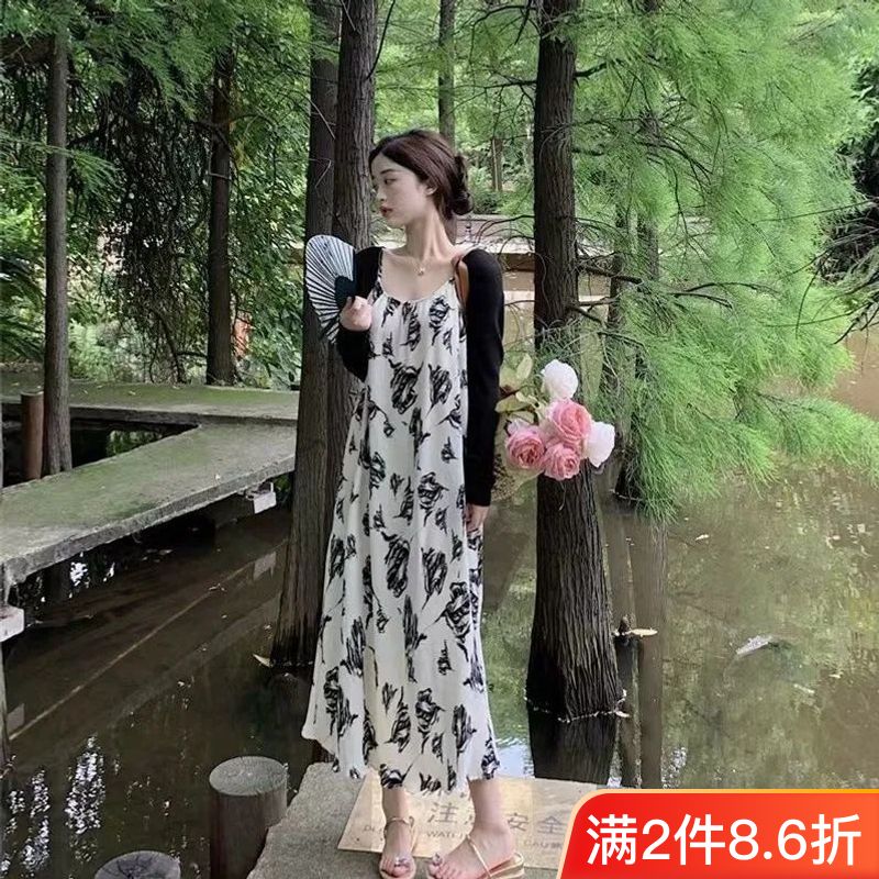 Internet celebrity suit a complete set of tea break fugitive princess skirt 2022 new latest summer sun protection clothing