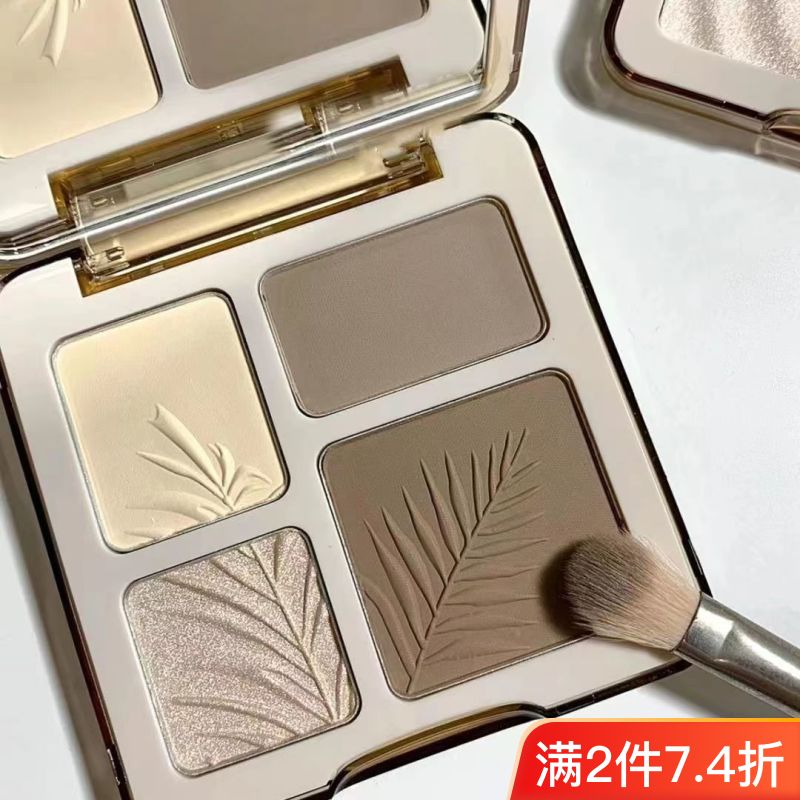 修容盤~初學者新手入門啞光高光閃粉臉部立體陰影四色修容一體盤