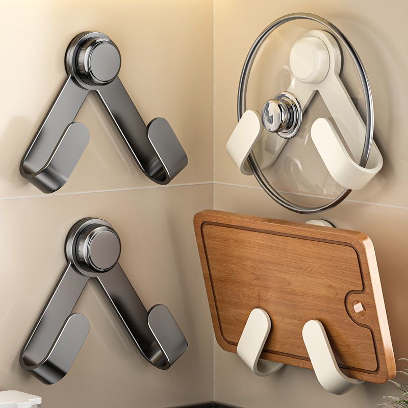 免打孔吸盘锅盖架壁挂式家用多功能厨房置物架收纳菜板砧板架挂架