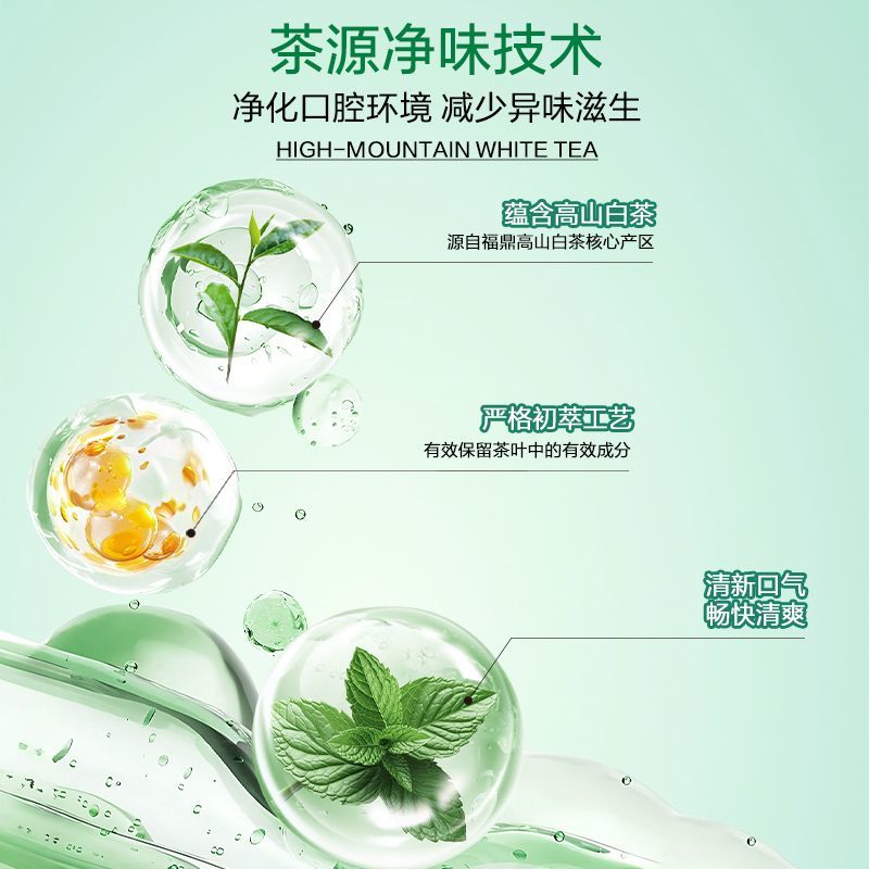 蓝天六必治白茶牙膏除口腔异味清新口气留香长效抗口气护龈正品