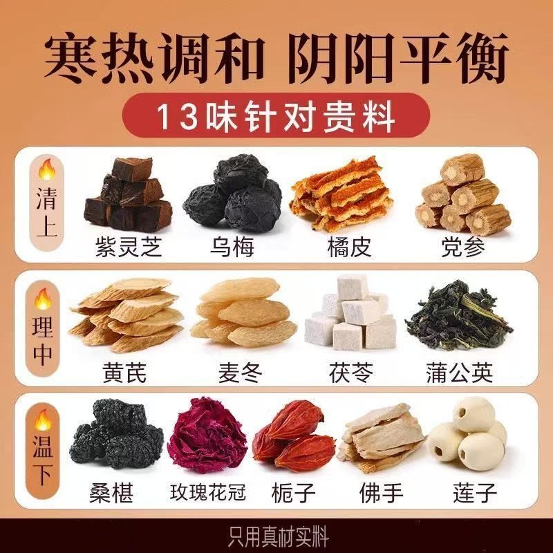 陆卢缘三焦不通茶上热下寒中焦堵陈皮乌梅黄芪茶中焦通养生花草茶 图片 2