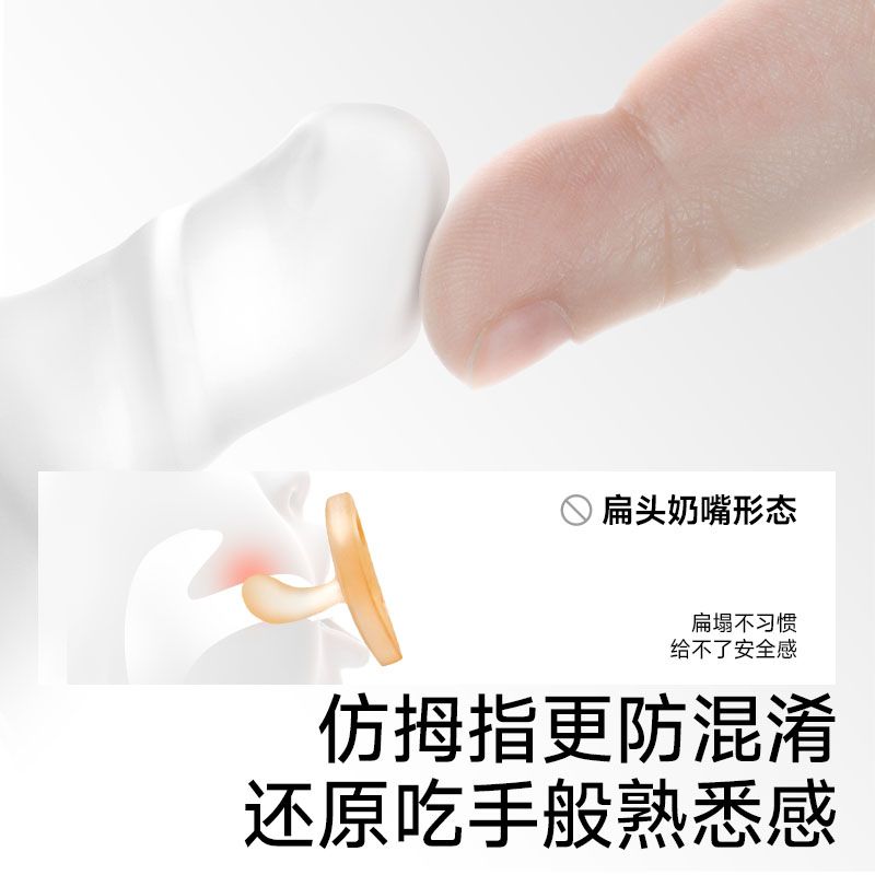 【1代-常规款】佳尔优优拇指安抚奶嘴婴儿新生0到3-6个月防胀气 图片 5