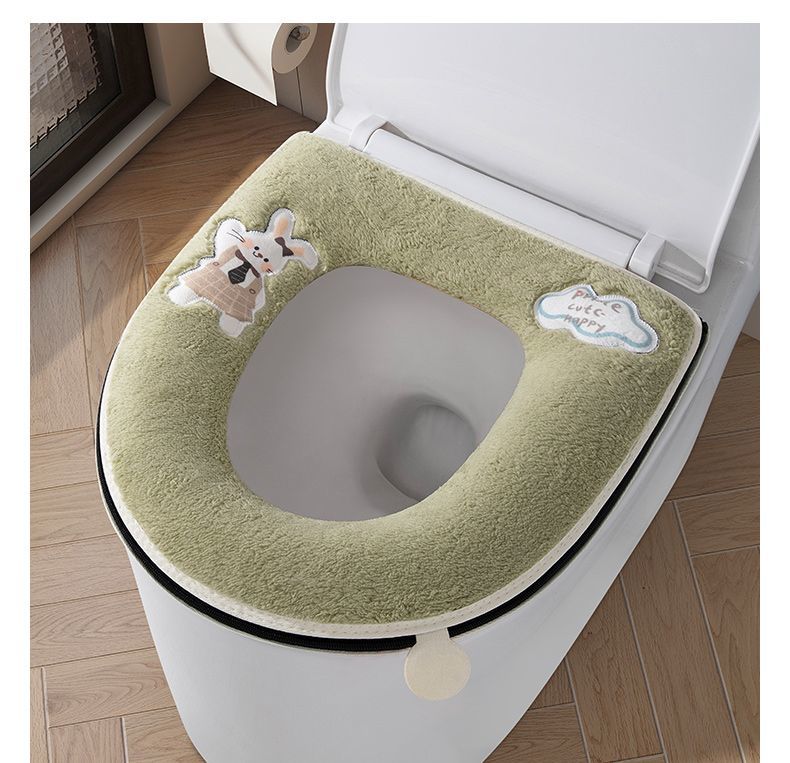 Fleece Pluche Rits Winter Huishoudelijke Waterdichte Universele Toilethoes Zitring Verdikte Bankkussen_voghion.com