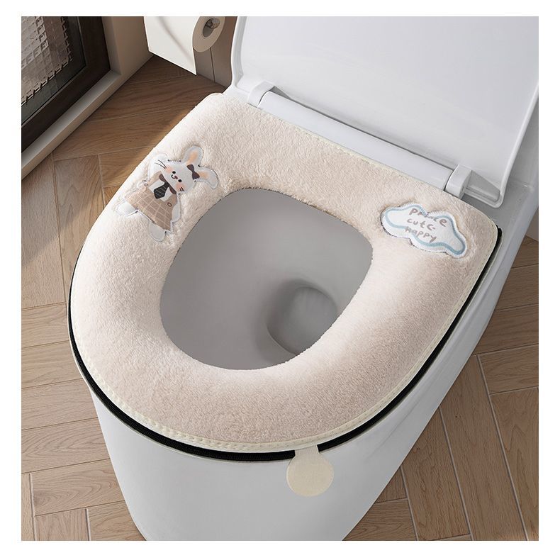 Fleece Pluche Rits Winter Huishoudelijke Waterdichte Universele Toilethoes Zitring Verdikte Bankkussen_voghion.com