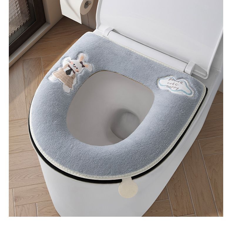 Fleece Pluche Rits Winter Huishoudelijke Waterdichte Universele Toilethoes Zitring Verdikte Bankkussen_voghion.com