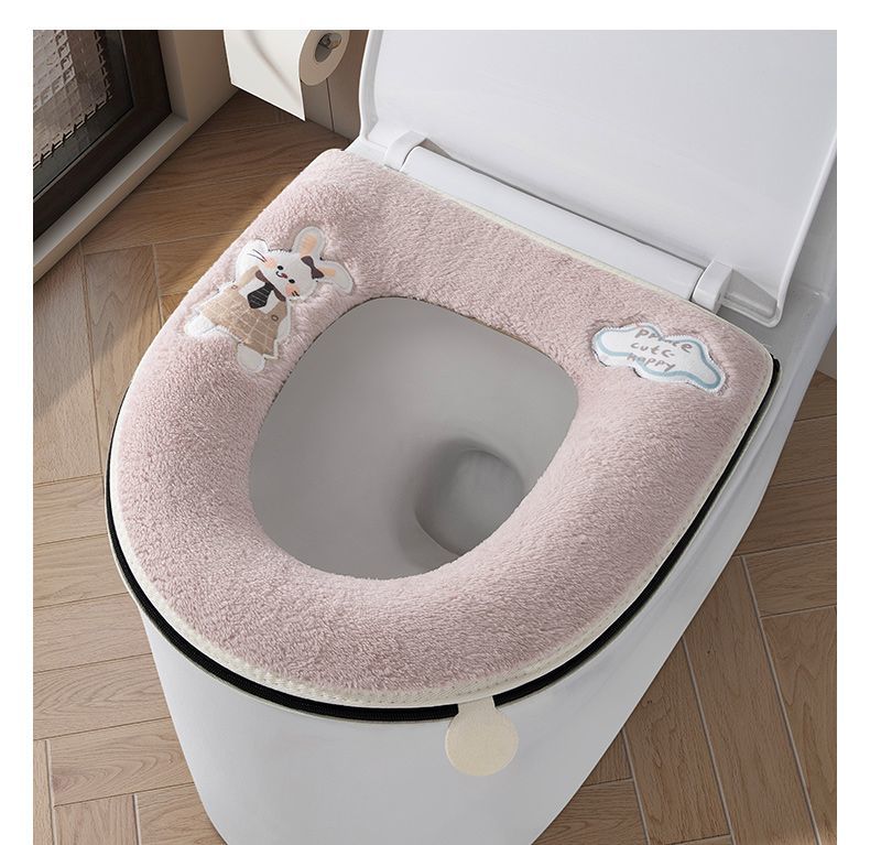 Fleece Pluche Rits Winter Huishoudelijke Waterdichte Universele Toilethoes Zitring Verdikte Bankkussen_voghion.com