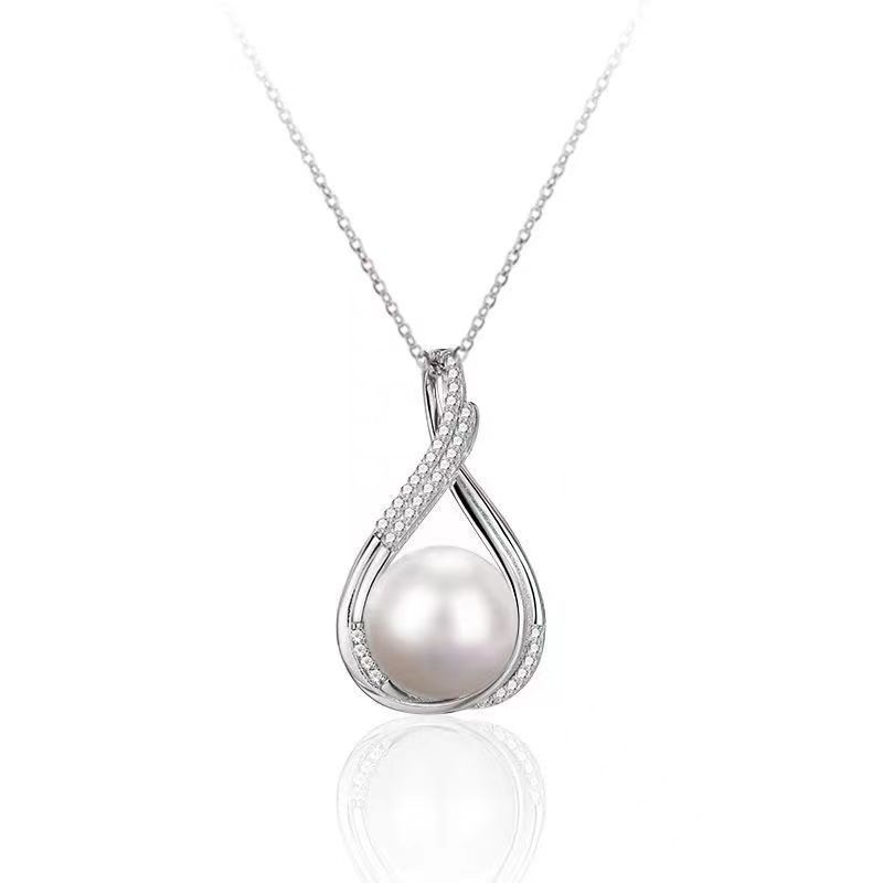 Elegant smykkesæt i 925 sølv med ferskvandsperler til kvinder_voghion.com