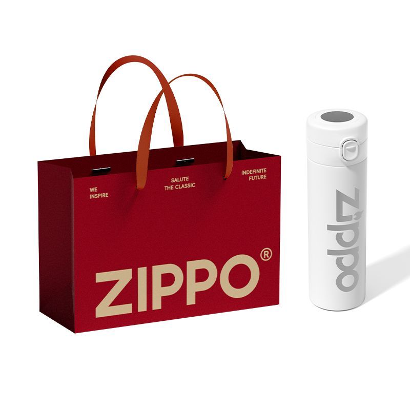 Zippo保温杯450ml大容量便携泡茶杯316不锈钢初高中弹盖保冷杯子 图片 9