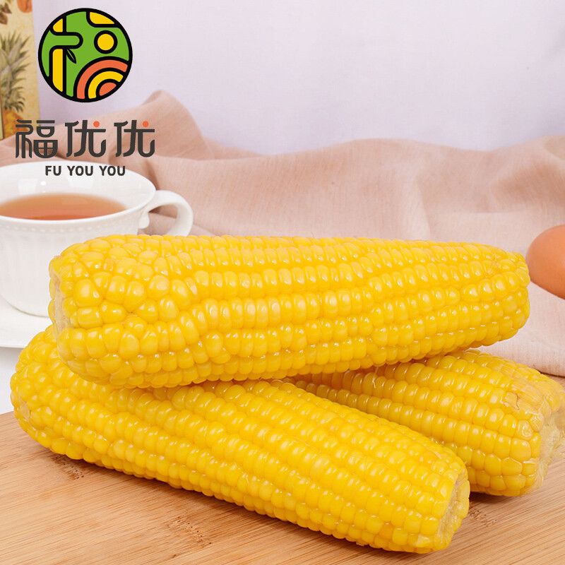 2025新福优优甜糯黄玉米真空锁鲜包装粘黏糯玉米早餐代餐非即食