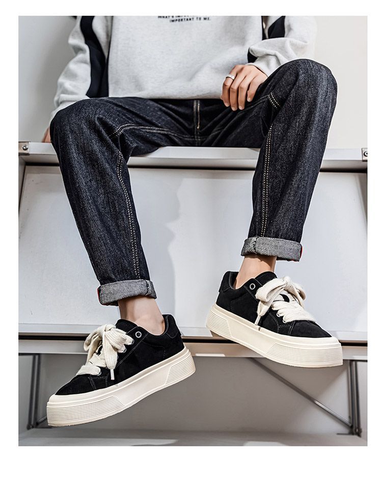 Baskets décontractées pour homme avec semelle épaisse tendance_voghion.com