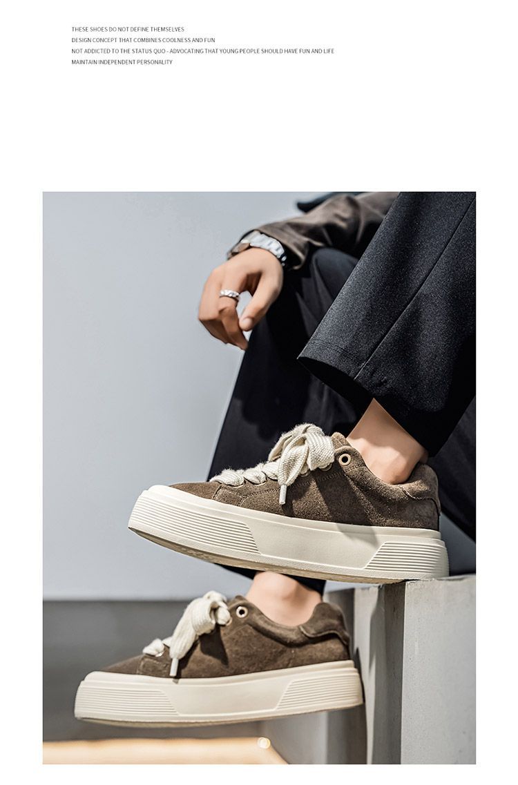 Baskets décontractées pour homme avec semelle épaisse tendance_voghion.com