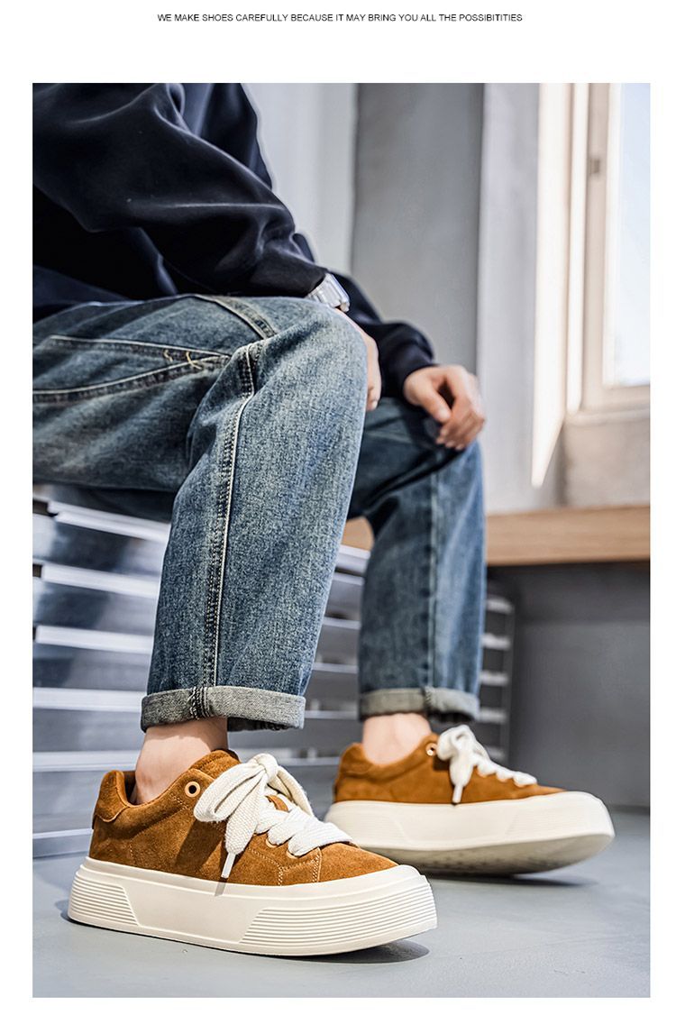 Baskets décontractées pour homme avec semelle épaisse tendance_voghion.com