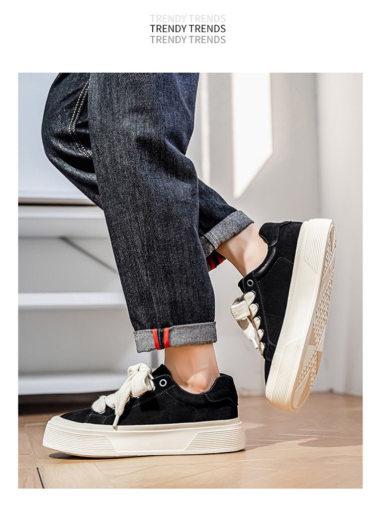 Baskets décontractées pour homme avec semelle épaisse tendance_voghion.com