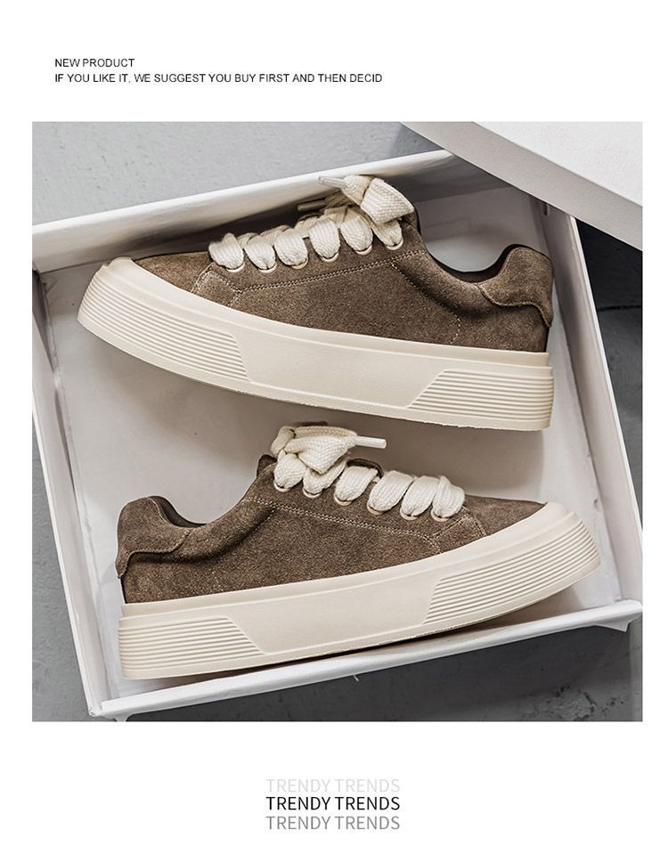 Baskets décontractées pour homme avec semelle épaisse tendance_voghion.com