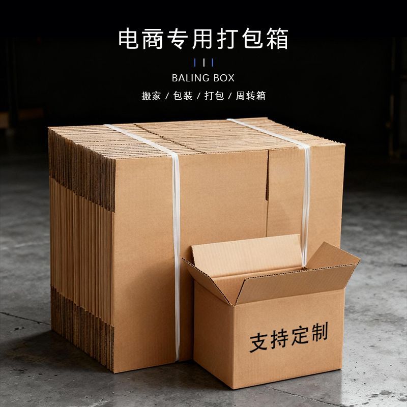 快递箱电商纸箱三层特硬五层加厚纸箱收纳搬家箱物流中转箱112号