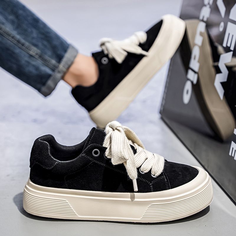 Baskets tendance automne 2025 pour hommes, marque de niche, élégantes et à semelles épaisses, rehaussantes, pour adolescents, style décontracté et polyvalent._voghion.com