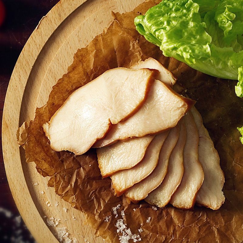 大成烟熏鸡胸肉片1000G冷冻半成品香薰风味烘焙商用非代餐三明治 图片 6
