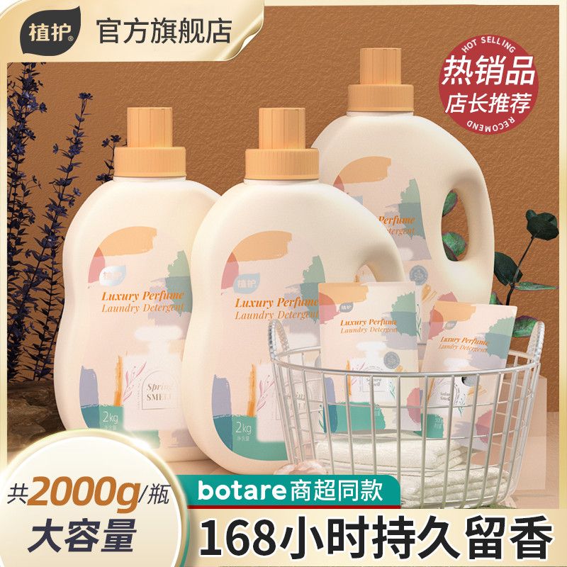 植护香水洗衣液家用实惠装初夏樱花持久留香味洁净护衣袋装补充装