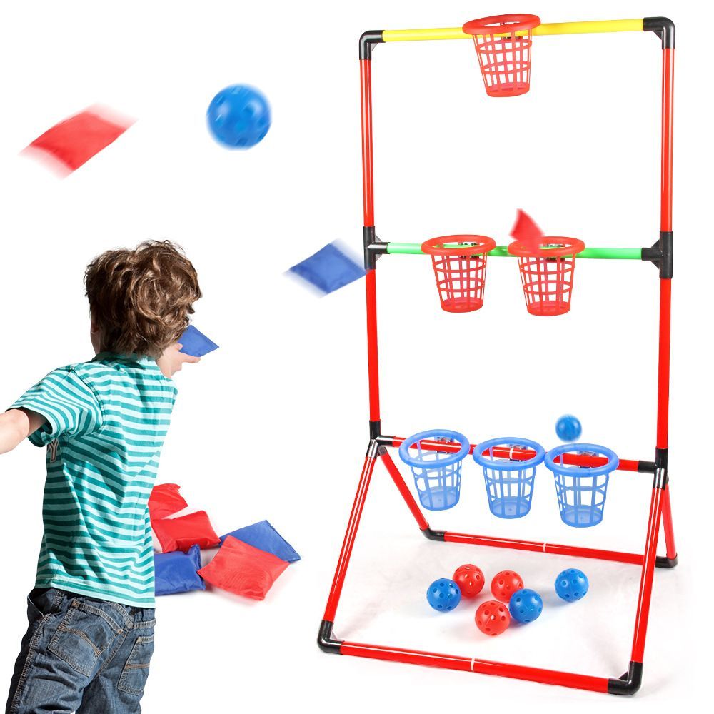 Double panier de basket extérieur et jeu de sac de sable_voghion.com