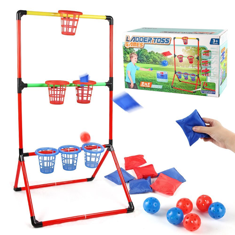 Double panier de basket extérieur et jeu de sac de sable_voghion.com