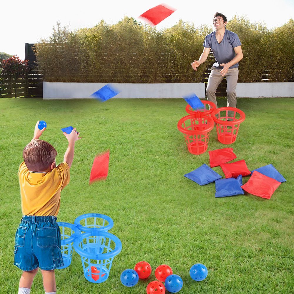 Double panier de basket extérieur et jeu de sac de sable_voghion.com