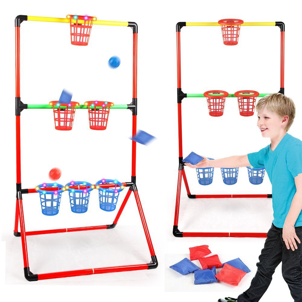 Double panier de basket extérieur et jeu de sac de sable_voghion.com