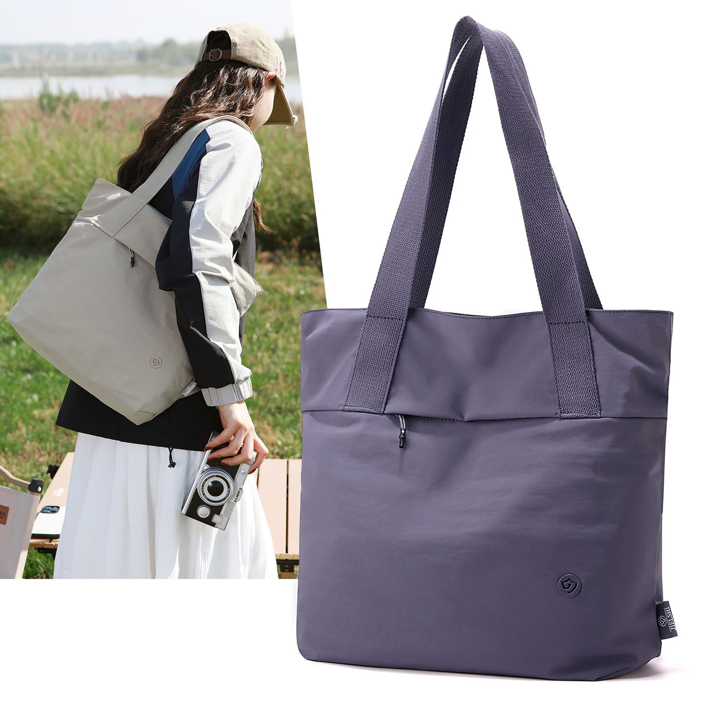 正品2025新款森系托特包小清新精致百搭女士单肩包外出度假手提包