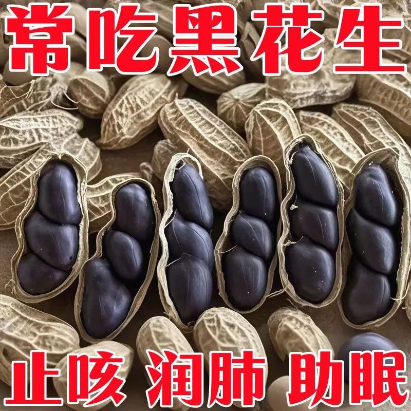 新货特价】云南正宗富硒生黑花生带壳生黑花生黑花生养胃丽人膳补