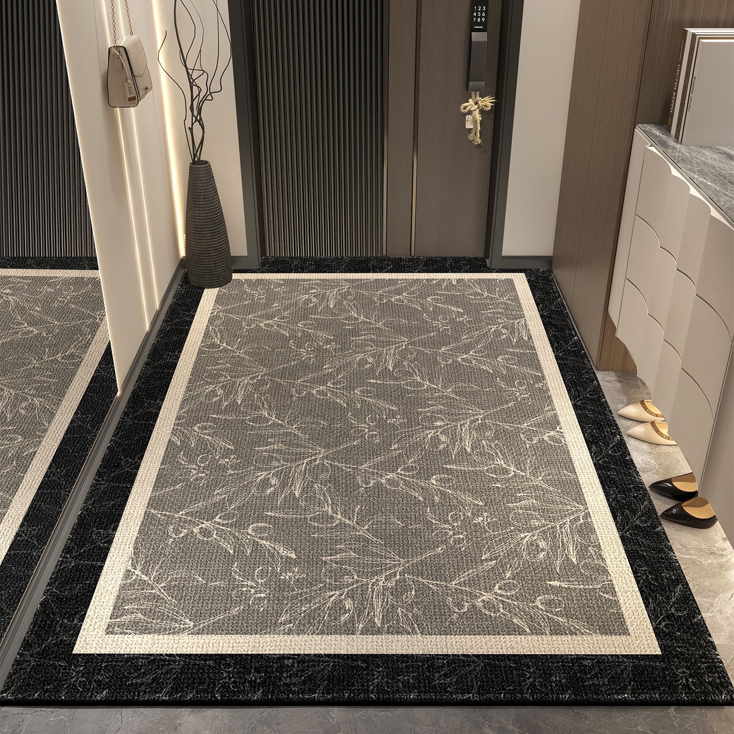 进门蹭脚垫客厅大地毯入户地垫高级轻奢家用防滑耐磨可定制玄关垫