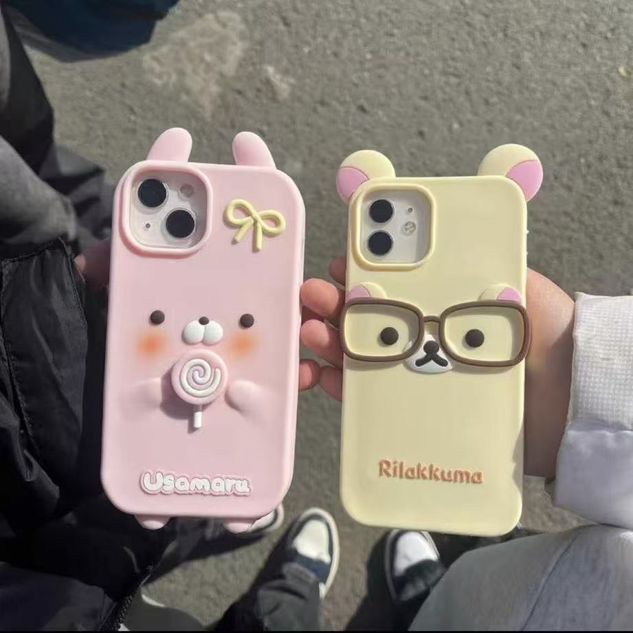 棒棒糖兔丸苹果5代8plus手机壳iPhone17/16/15/14女11pro软12mini