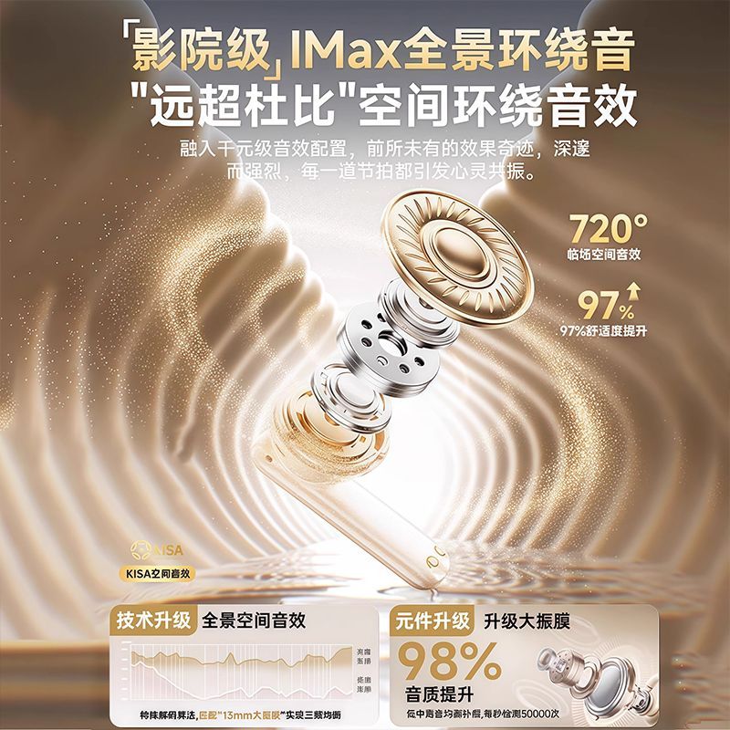 雅兰仕新款q26四个两对二合一夹式无线入耳式情侣用蓝牙耳机降噪 图片 8