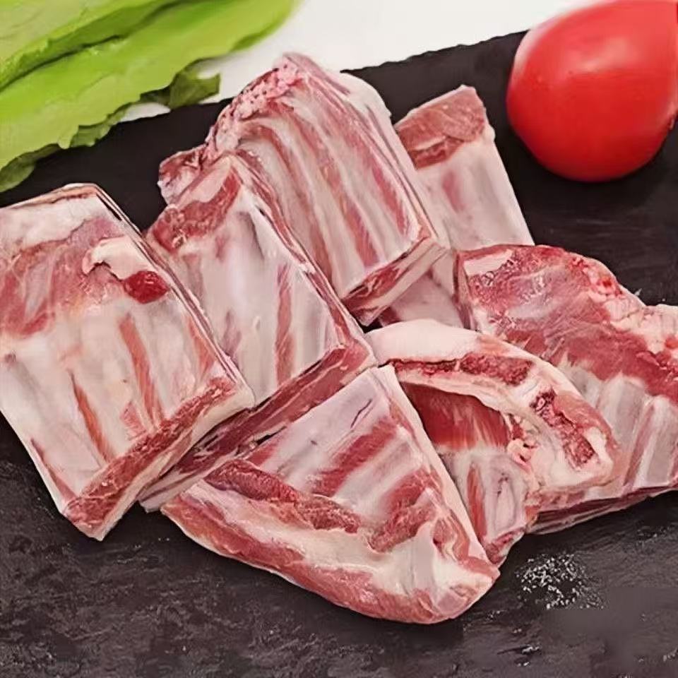 新鲜羊排骨羊排尖羊肉内蒙煲汤原切羊排骨无拼接肥瘦相间烧烤批发