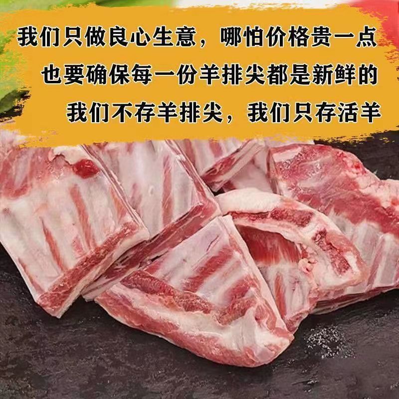 新鲜羊排骨羊排尖羊肉内蒙煲汤原切羊排骨无拼接肥瘦相间烧烤批发