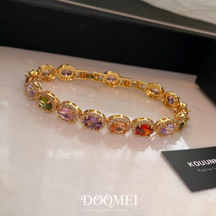 Color Zircon Buckle Bracelet detail image 20