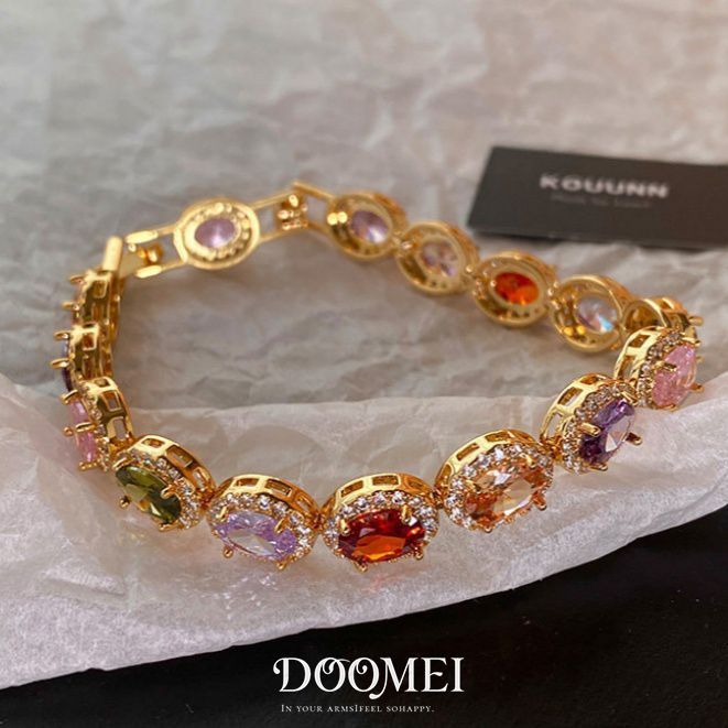 Color Zircon Buckle Bracelet detail image 8
