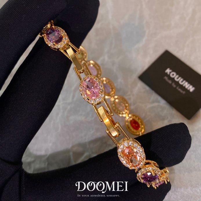 Color Zircon Buckle Bracelet detail image 12