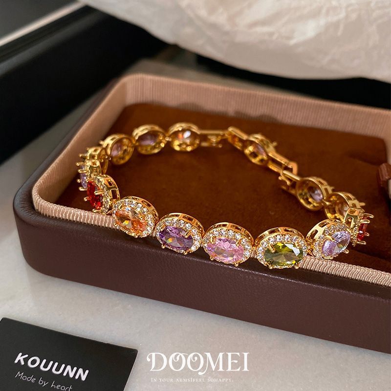Color Zircon Buckle Bracelet detail image 4