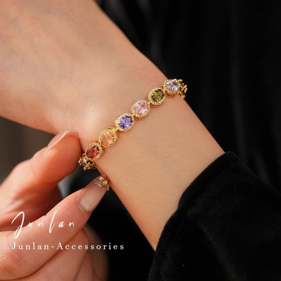 Vintage Zircon Buckle Bracelet detail image 12