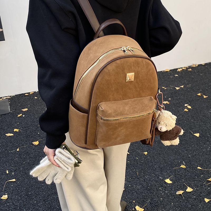 Vintage Casual Fashion Large Capacity For Women 2026 New Korean Style School Bag Student Commuting Travel Backpack_voghion.com