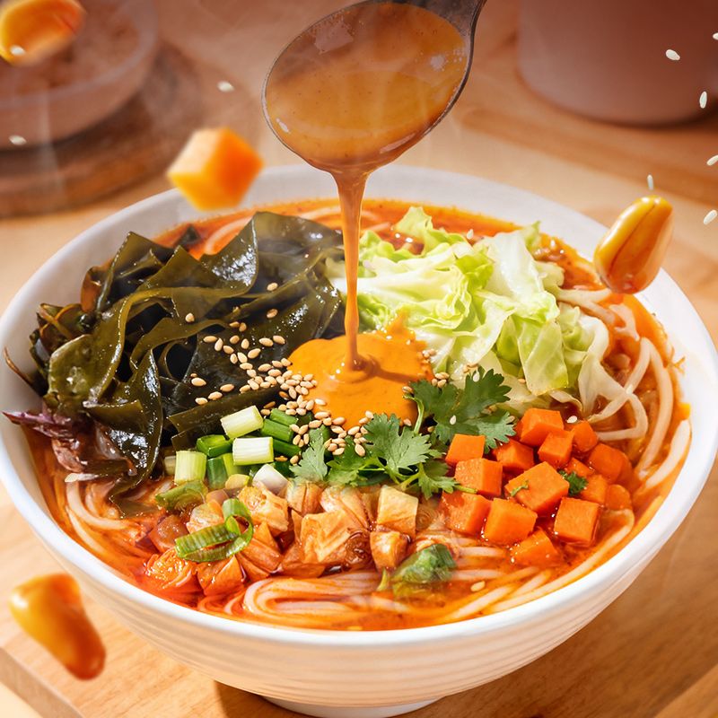 食族人酸辣粉麻酱米线8桶混合装免煮冲泡即食粉丝宿舍速食宵夜BMH 图片 6