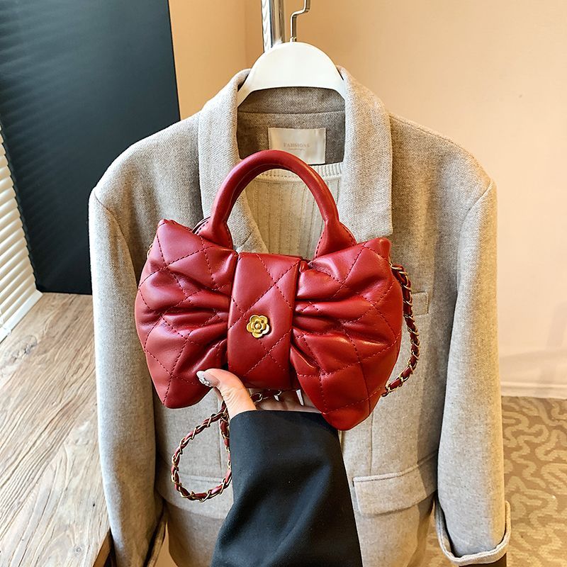 Borsa a tracolla piccola da donna 2026, nuova, alla moda, versatile, con fiocco plissettato, mini borsa elegante per bambini_voghion.com