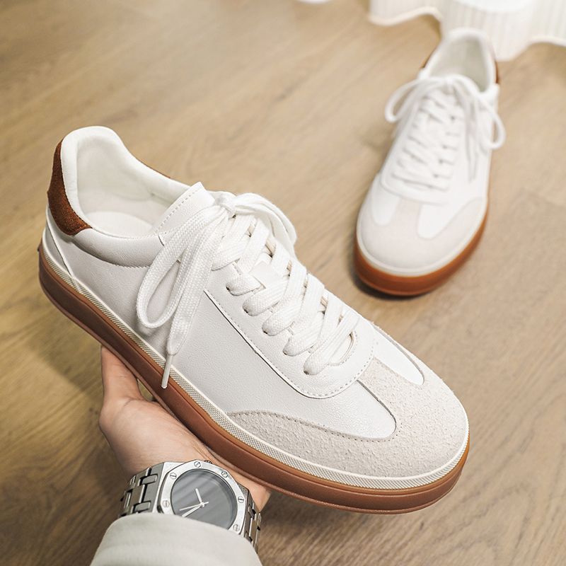 Klassische Deutsche Trainingssneaker Herren Freizeitschuhe Weiß_voghion.com