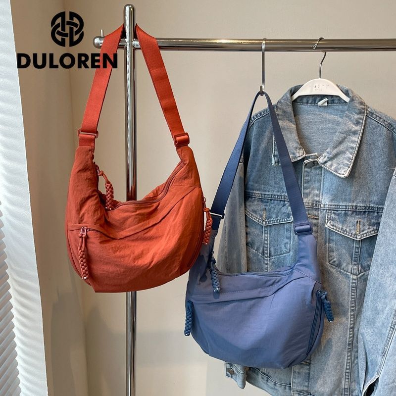 DULOREN斜挎包大容量通勤包2026新款包包单肩运动百搭背包饺子包 图片 8