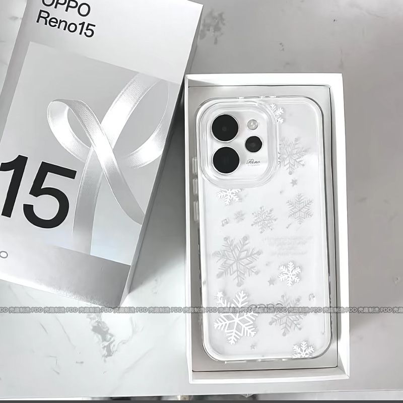 创意雪花OPPORENO15手机壳iPhone16/17PROMAX全包小米/vivo华为软